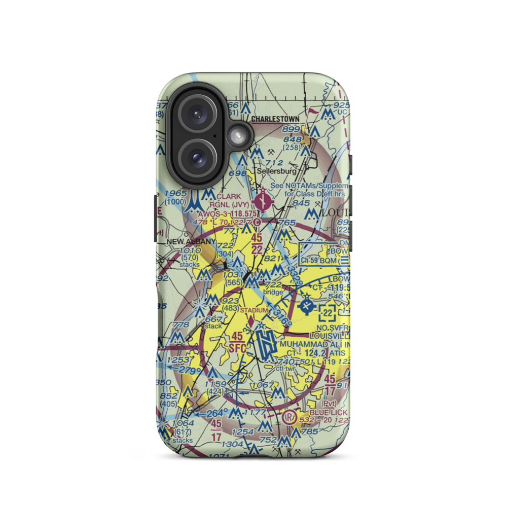 Holiday Inn Lakeview Heliport (1I6) VFR Sectional  Tough iPhone Case iPhone 16 model shown