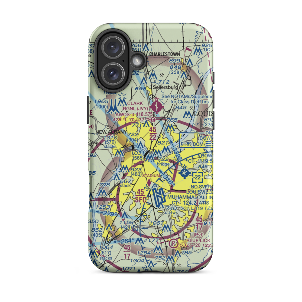 Holiday Inn Lakeview Heliport (1I6) VFR Sectional  Tough iPhone Case iPhone 16 Plus model shown