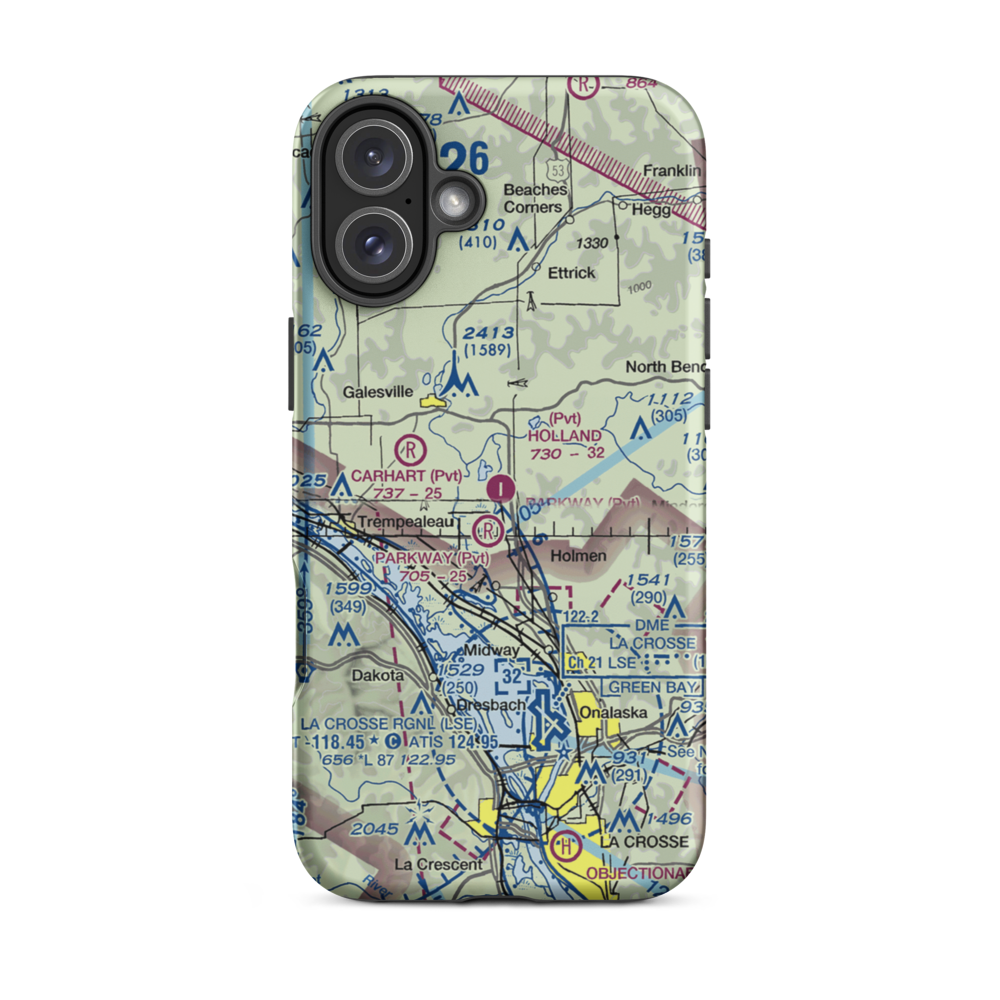 Holland Air Park (36WI) VFR Sectional  Tough iPhone Case iPhone 16 Plus model shown