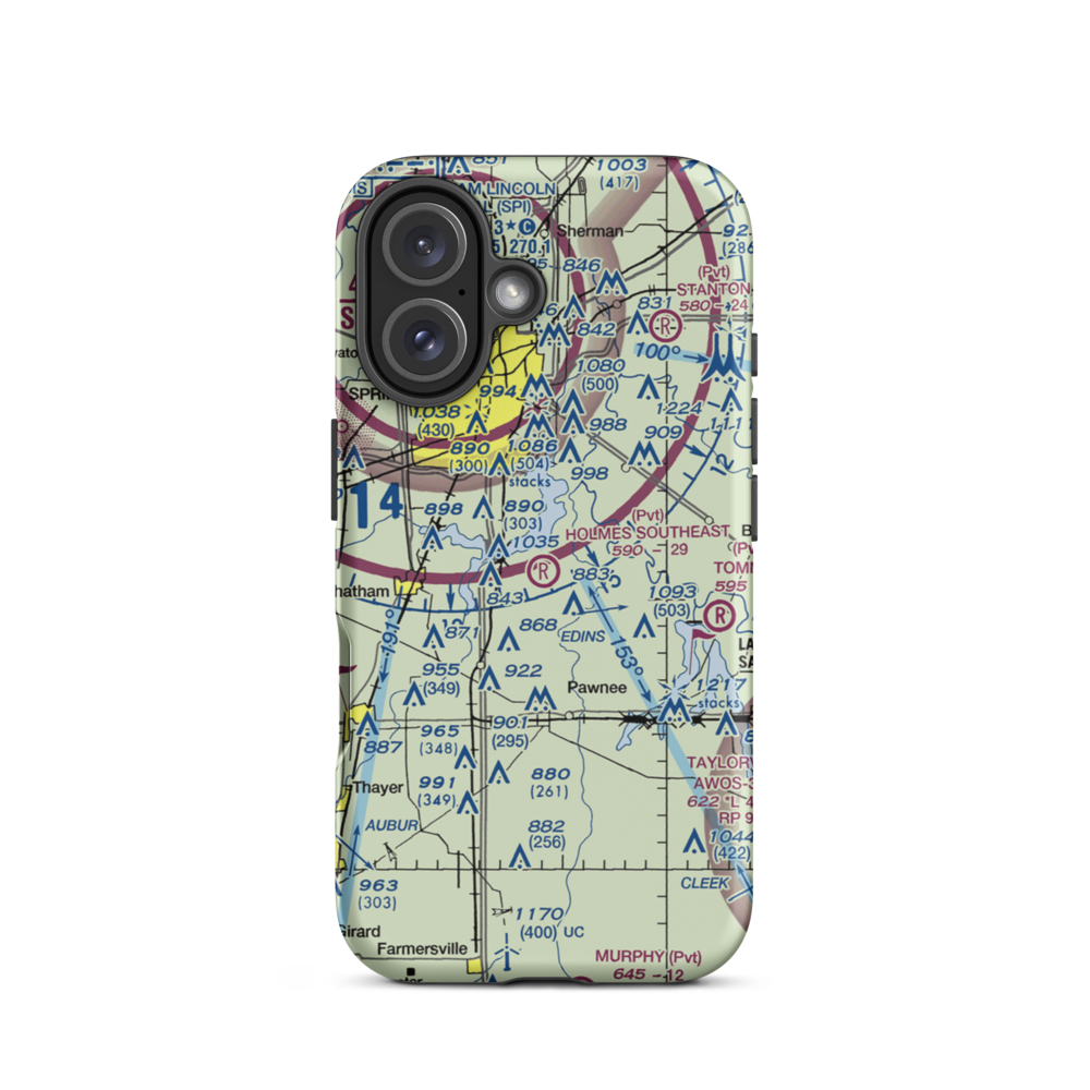 Holmes Southeast Airport (3IS5) VFR Sectional  Tough iPhone Case iPhone 16 model shown