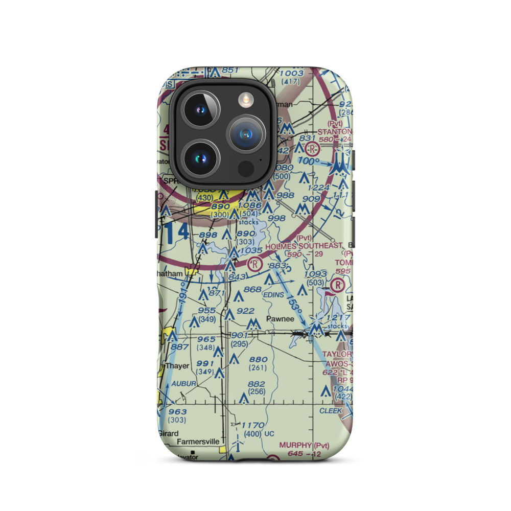 Holmes Southeast Airport (3IS5) VFR Sectional  Tough iPhone Case iPhone 16 Pro model shown