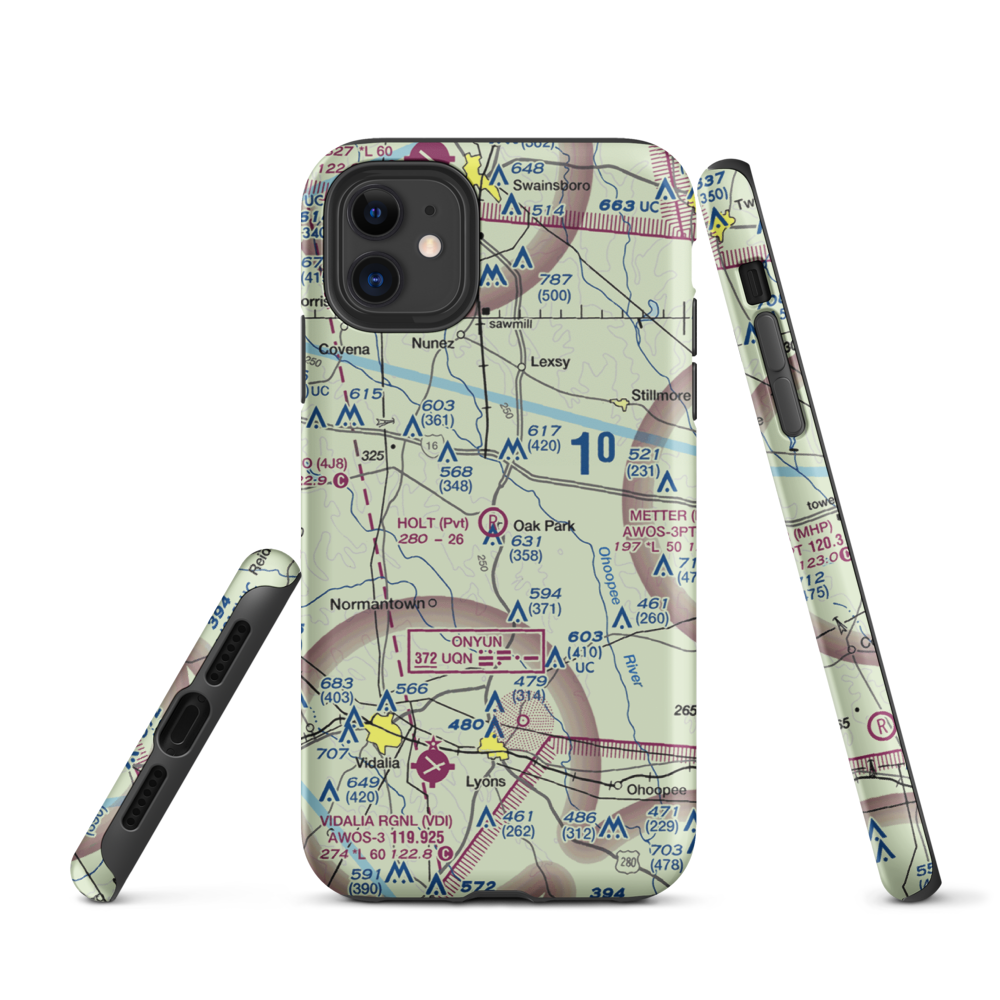 Holt Airpark (13GE) VFR Sectional  Tough iPhone Case iPhone 11 model shown