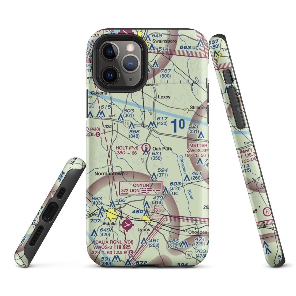 Holt Airpark (13GE) VFR Sectional  Tough iPhone Case iPhone 11 Pro model shown