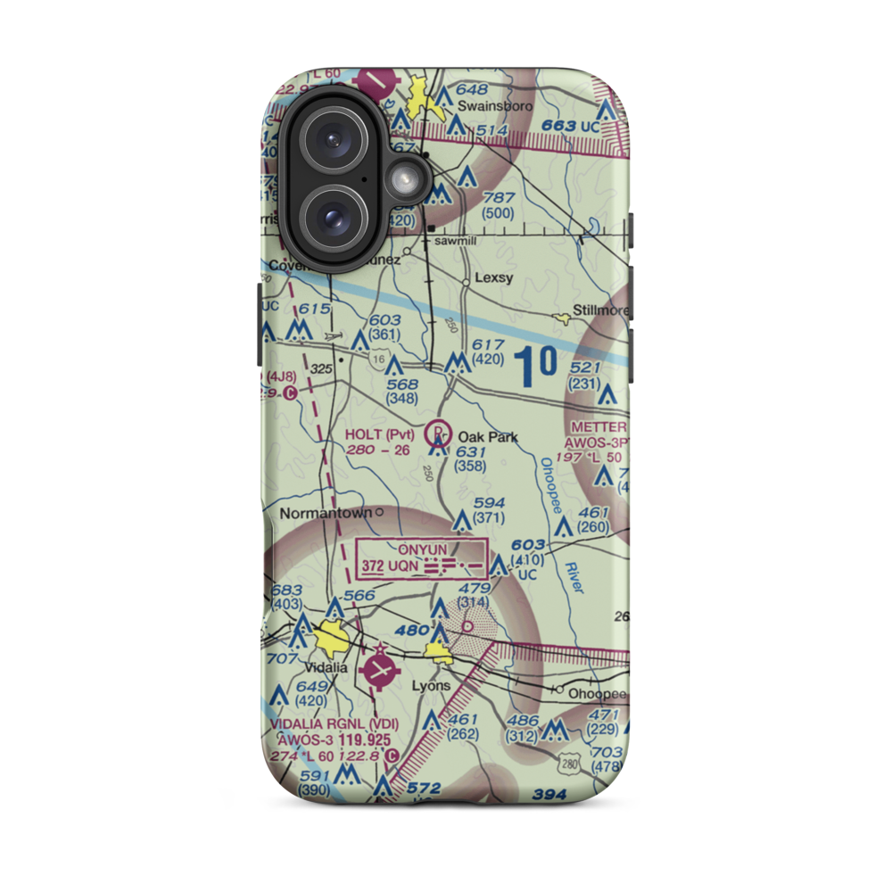 Holt Airpark (13GE) VFR Sectional  Tough iPhone Case iPhone 16 Plus model shown