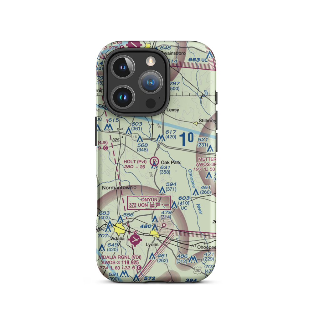 Holt Airpark (13GE) VFR Sectional  Tough iPhone Case iPhone 16 Pro model shown