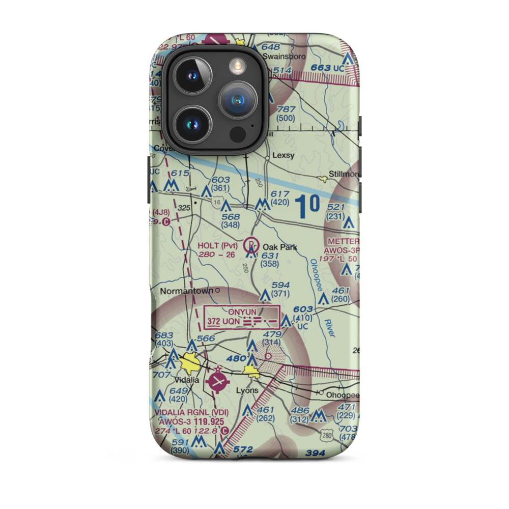 Holt Airpark (13GE) VFR Sectional  Tough iPhone Case iPhone 16 Pro Max model shown