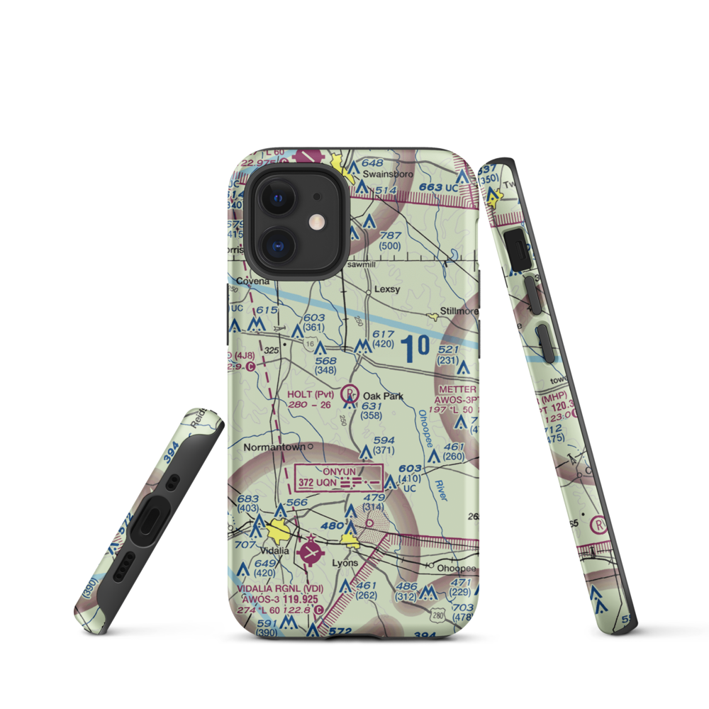 Holt Airpark (13GE) VFR Sectional  Tough iPhone Case iPhone 12 mini model shown