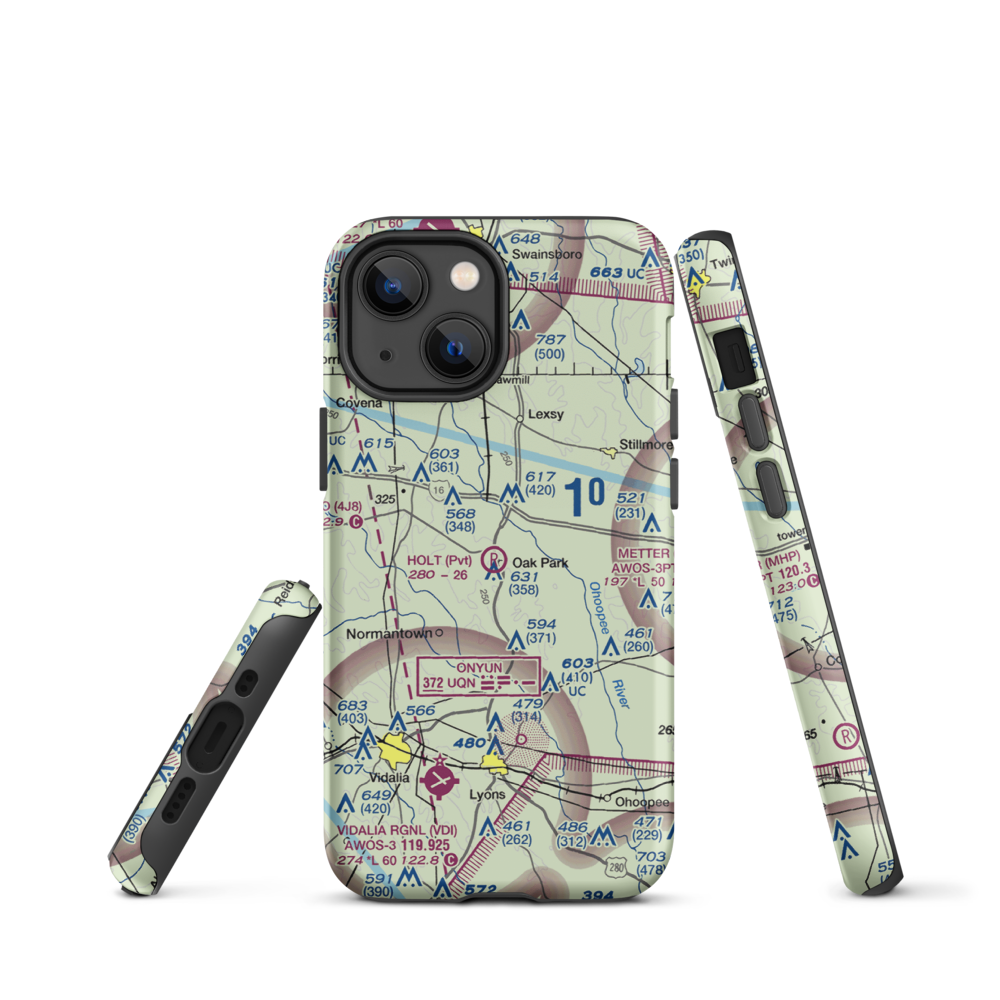 Holt Airpark (13GE) VFR Sectional  Tough iPhone Case iPhone 13 mini model shown