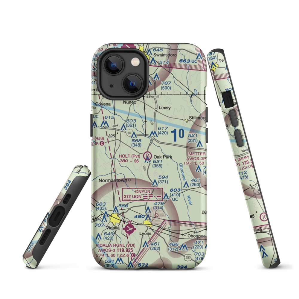 Holt Airpark (13GE) VFR Sectional  Tough iPhone Case iPhone 13 model shown