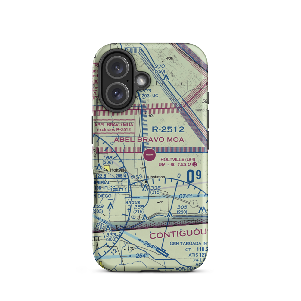 Holtville Airport (L04) VFR Sectional  Tough iPhone Case iPhone 16 model shown