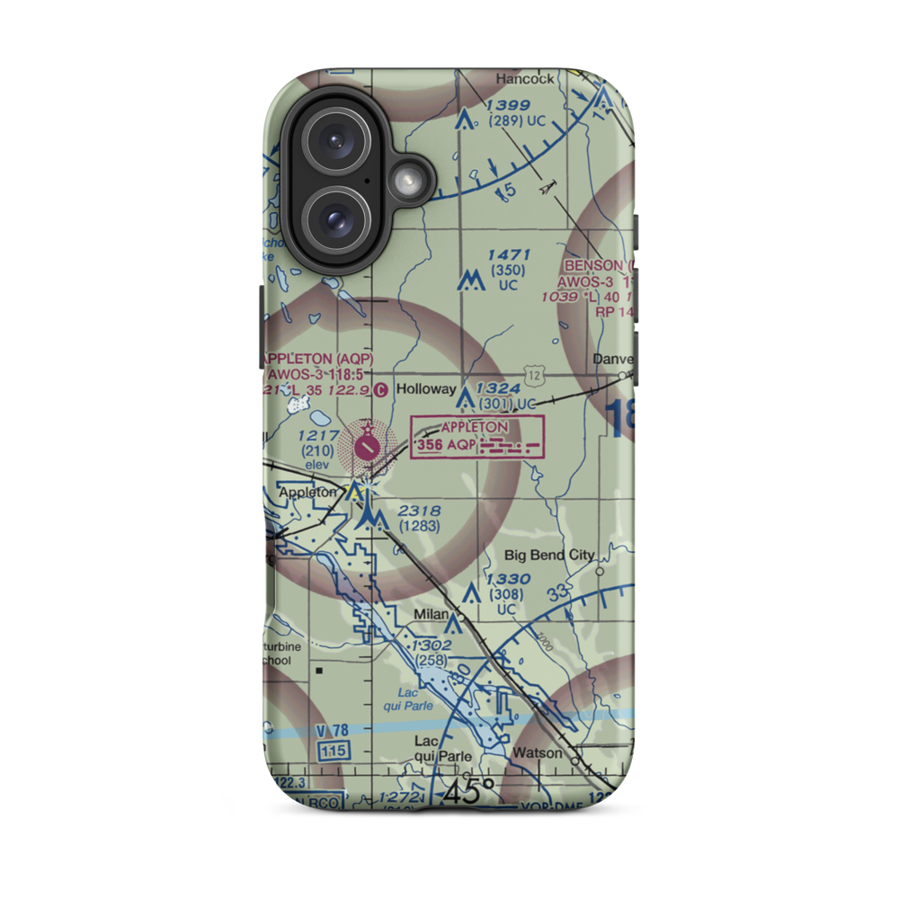 Home-Base Airport (MY58) VFR Sectional  Tough iPhone Case iPhone 16 Plus model shown