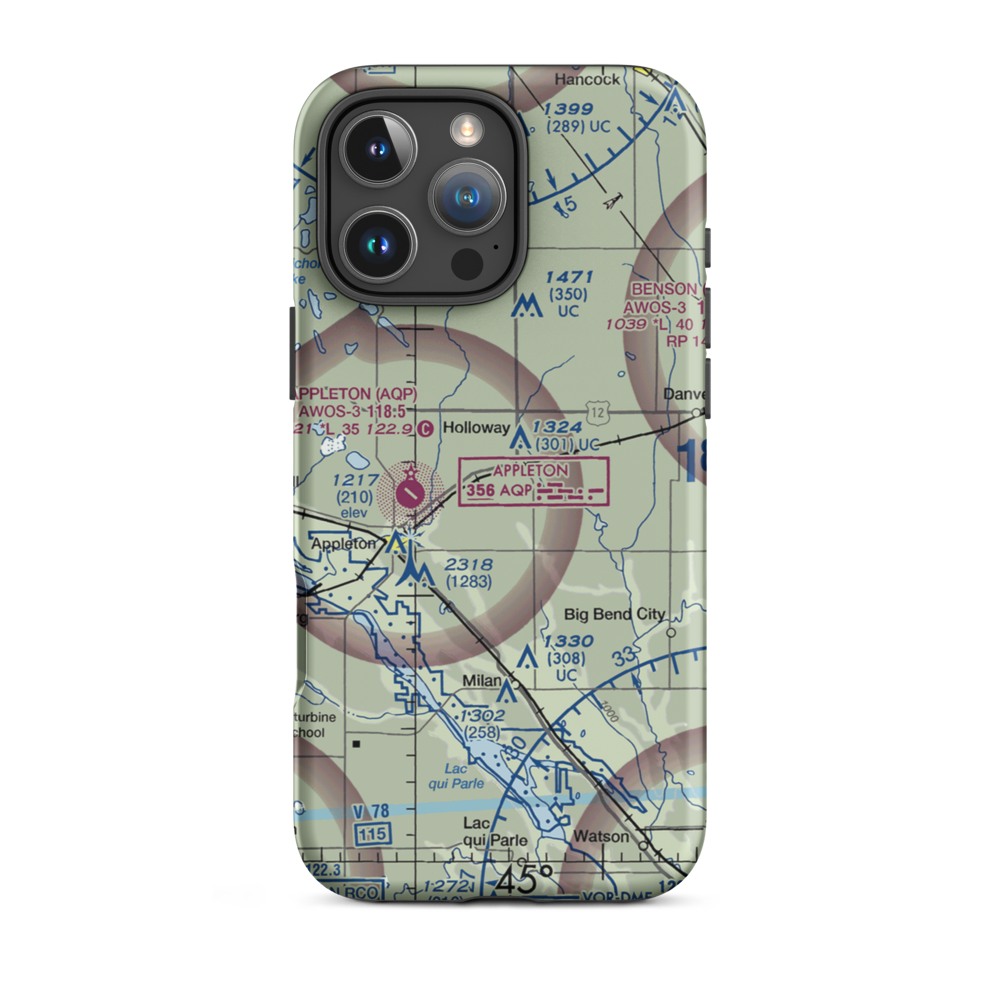 Home-Base Airport (MY58) VFR Sectional  Tough iPhone Case iPhone 16 Pro Max model shown