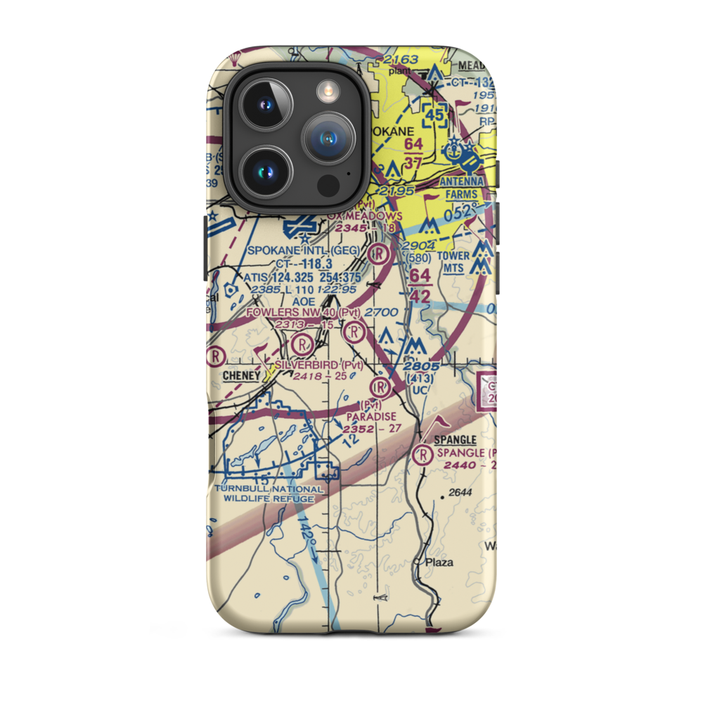 Homeport Airport (11WA) VFR Sectional  Tough iPhone Case iPhone 16 Pro Max model shown
