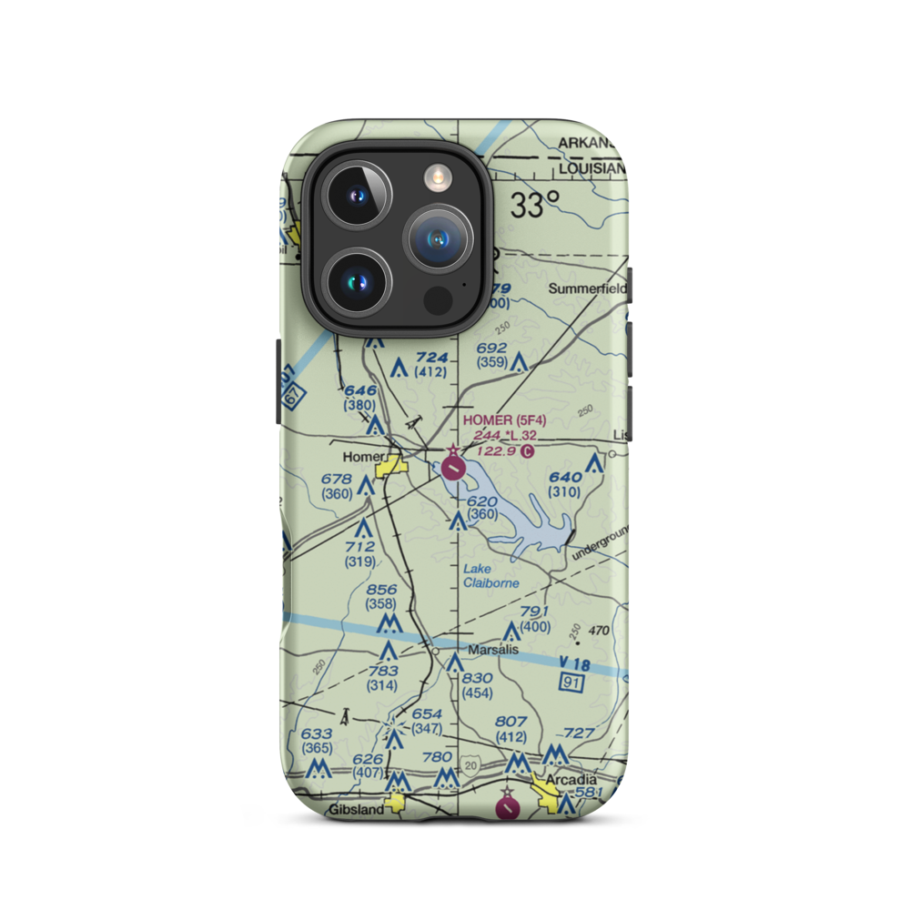 Homer Municipal Airport (5F4) VFR Sectional  Tough iPhone Case iPhone 16 Pro model shown