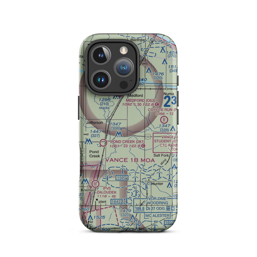 Homestead Farms Airport (O66) VFR Sectional  Tough iPhone Case iPhone 16 Pro model shown