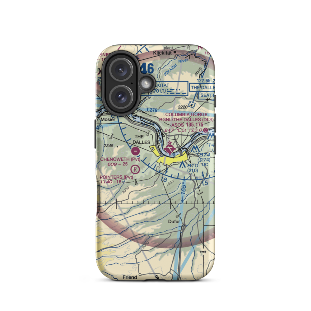 Honald Ranch Airport (7OR3) VFR Sectional  Tough iPhone Case iPhone 16 model shown