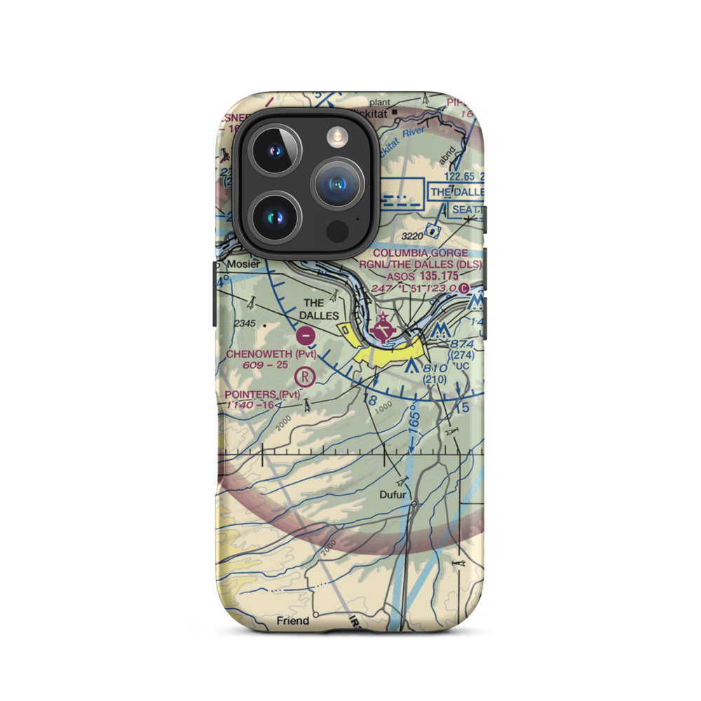 Honald Ranch Airport (7OR3) VFR Sectional  Tough iPhone Case iPhone 16 Pro model shown