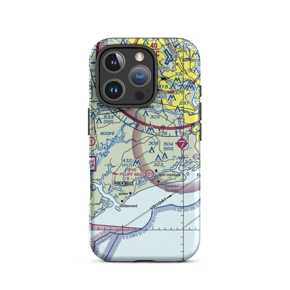 Hondarosa Airport (SC42) VFR Sectional  Tough iPhone Case iPhone 16 Pro model shown