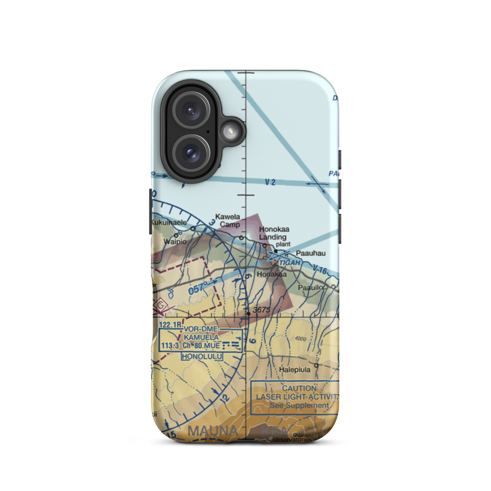 Honokaa Airstrip (HI05) VFR Sectional  Tough iPhone Case iPhone 16 model shown
