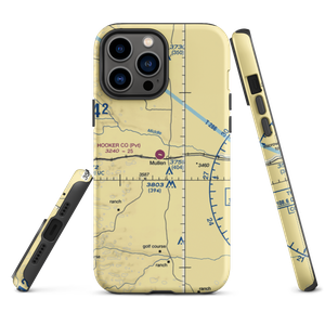 Hooker County Airport (MHN) VFR Sectional  Tough iPhone Case