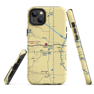 Hooker County Airport (MHN) VFR Sectional  Tough iPhone Case