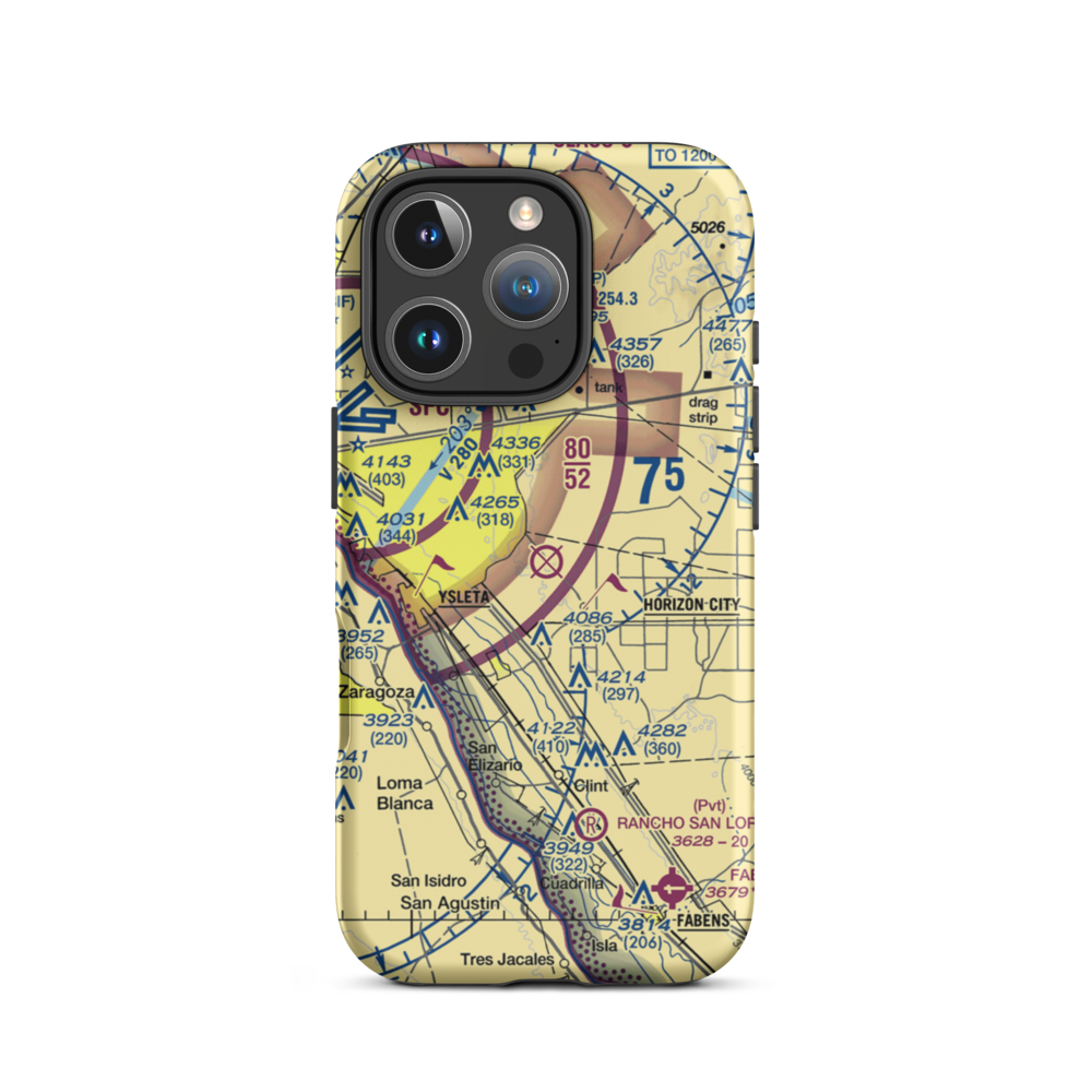 Horizon Airport (T27) VFR Sectional  Tough iPhone Case iPhone 16 Pro model shown