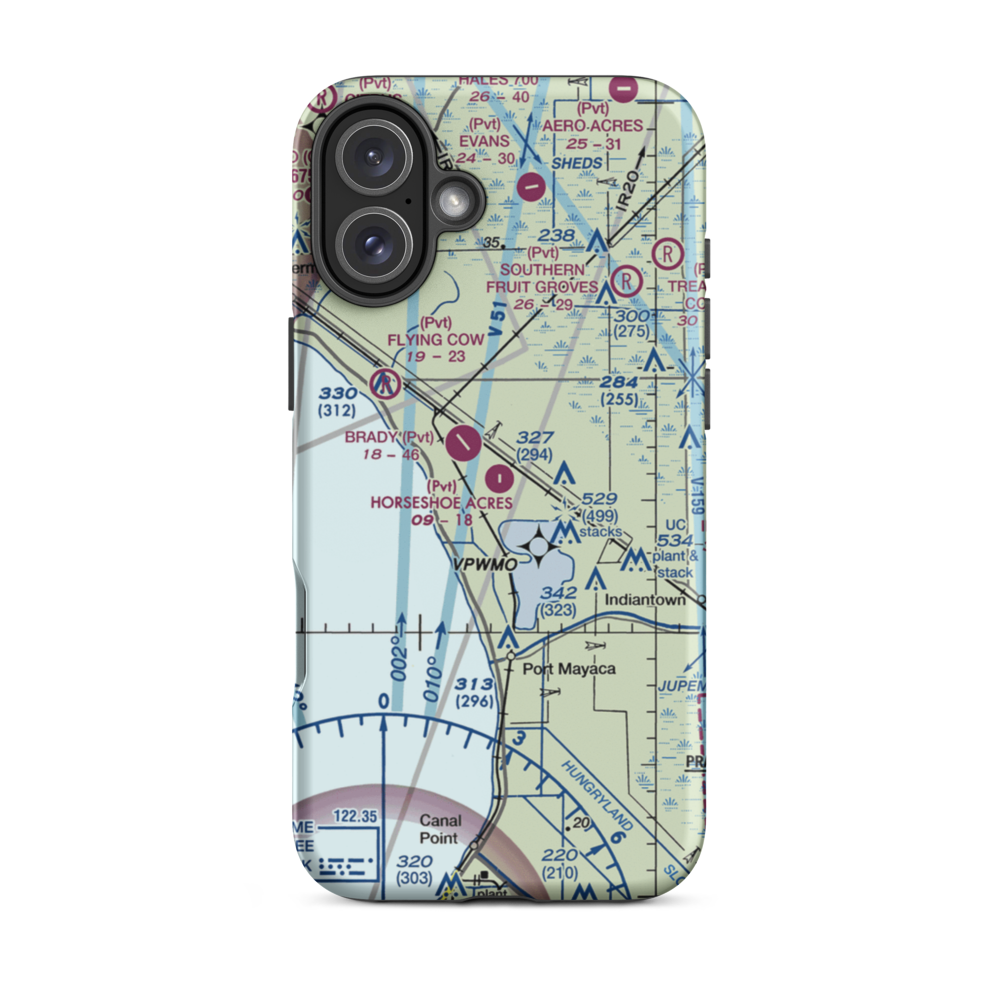 Horseshoe Acres Airpark (FA24) VFR Sectional  Tough iPhone Case iPhone 16 Plus model shown