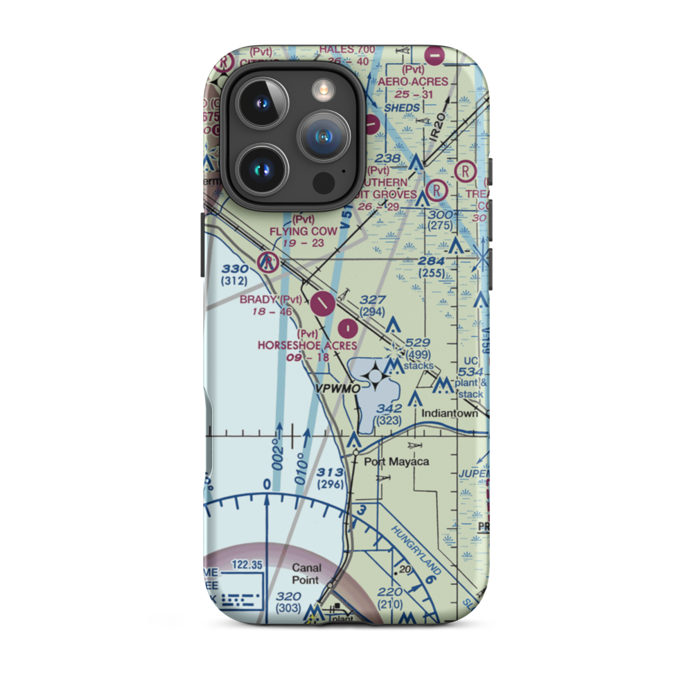 Horseshoe Acres Airpark (FA24) VFR Sectional  Tough iPhone Case iPhone 16 Pro Max model shown