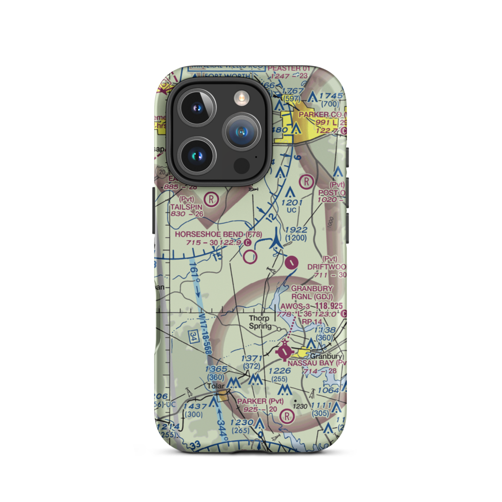 Horseshoe Bend Airport (F78) VFR Sectional  Tough iPhone Case iPhone 16 Pro model shown