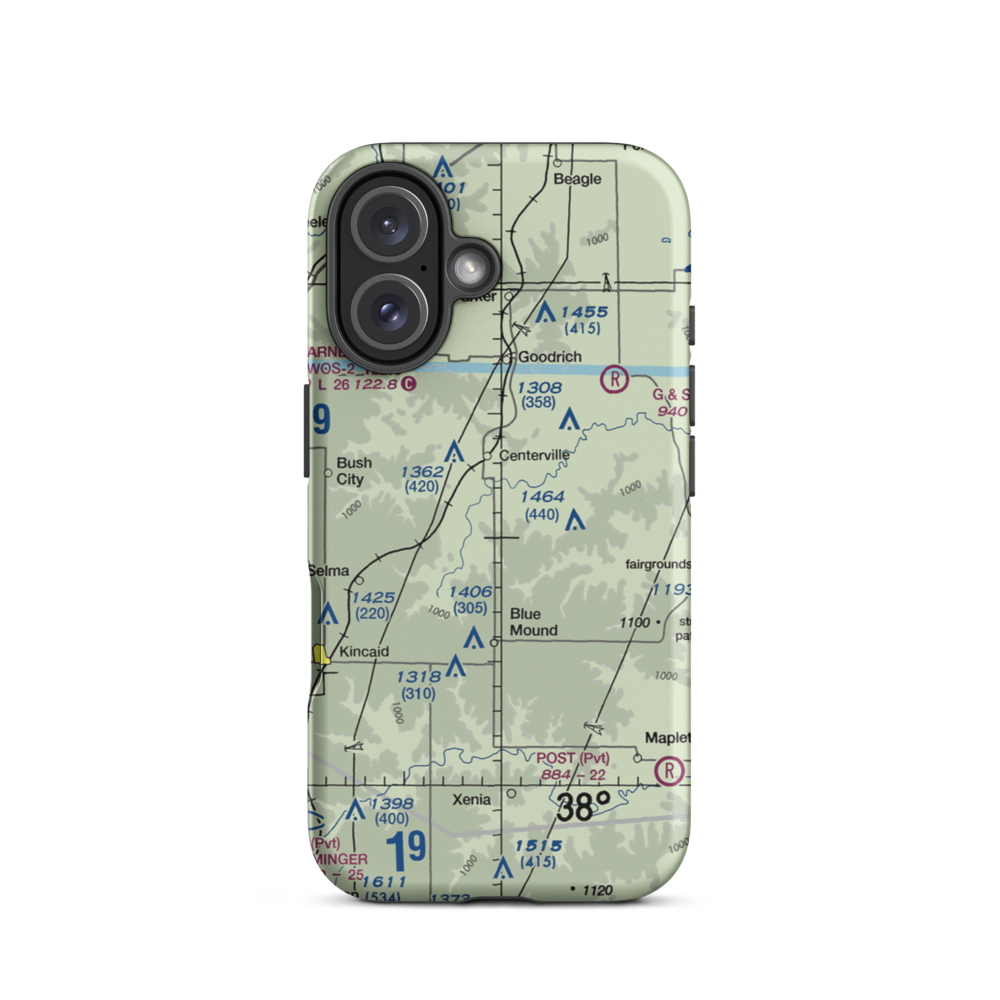 Horttor Airport (SN26) VFR Sectional  Tough iPhone Case iPhone 16 model shown