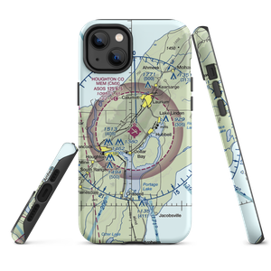 Houghton County Memorial Airport (CMX) VFR Sectional  Tough iPhone Case