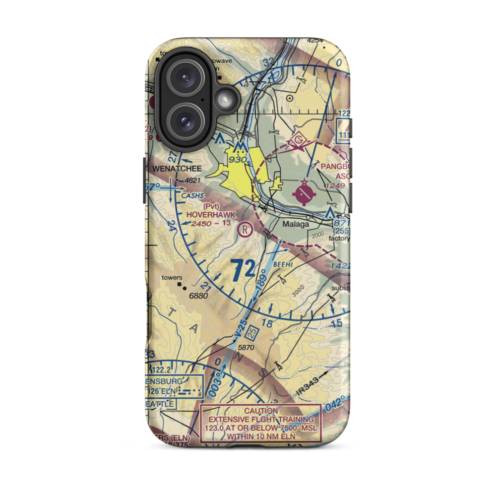 Hoverhawk Ranch Airport (WN17) VFR Sectional  Tough iPhone Case iPhone 16 Plus model shown