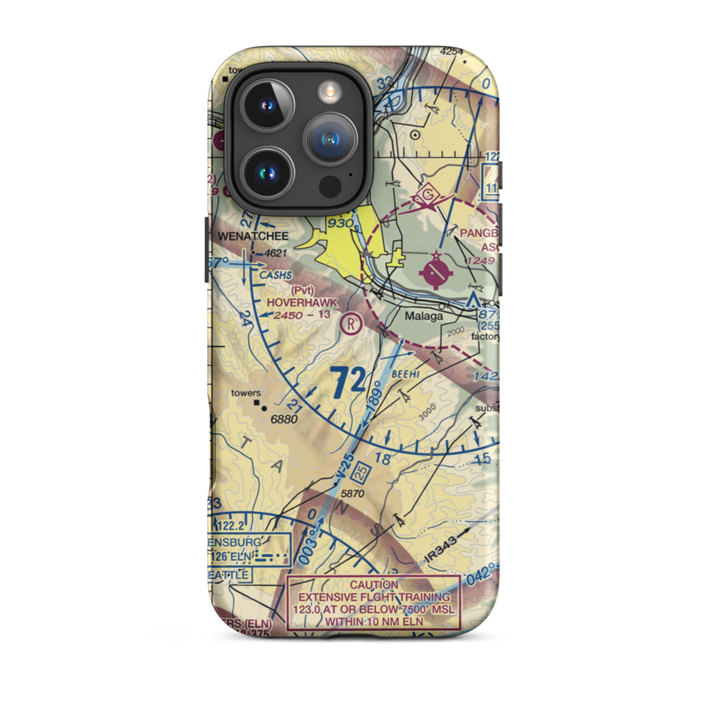 Hoverhawk Ranch Airport (WN17) VFR Sectional  Tough iPhone Case iPhone 16 Pro Max model shown