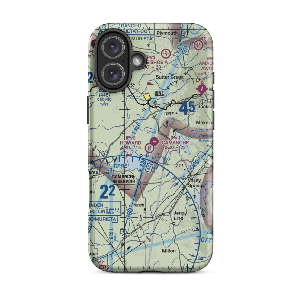 Howard /Private/ Airport (5CA8) VFR Sectional  Tough iPhone Case iPhone 16 Plus model shown