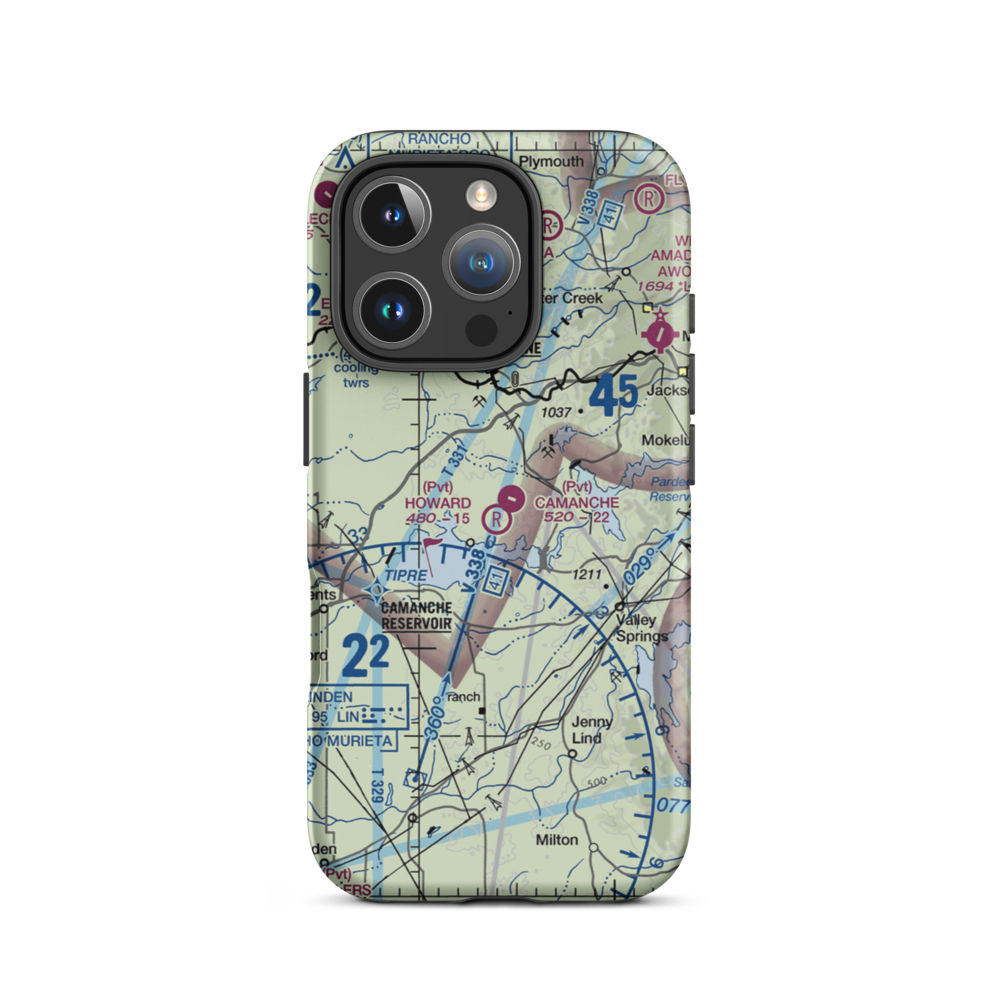 Howard /Private/ Airport (5CA8) VFR Sectional  Tough iPhone Case iPhone 16 Pro model shown
