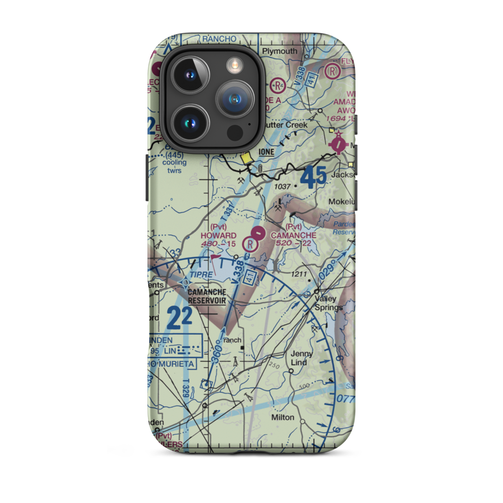 Howard /Private/ Airport (5CA8) VFR Sectional  Tough iPhone Case iPhone 16 Pro Max model shown