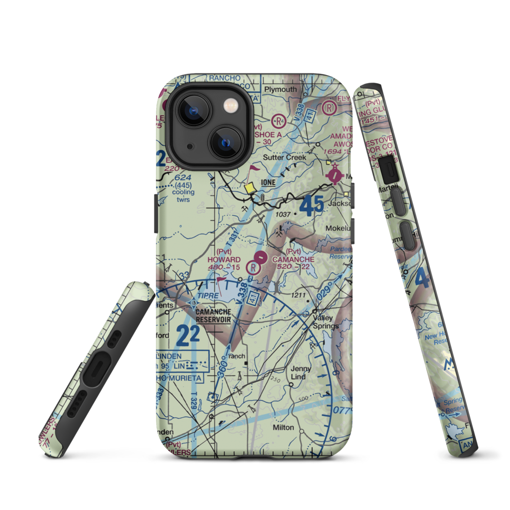 Howard /Private/ Airport (5CA8) VFR Sectional  Tough iPhone Case iPhone 13 model shown