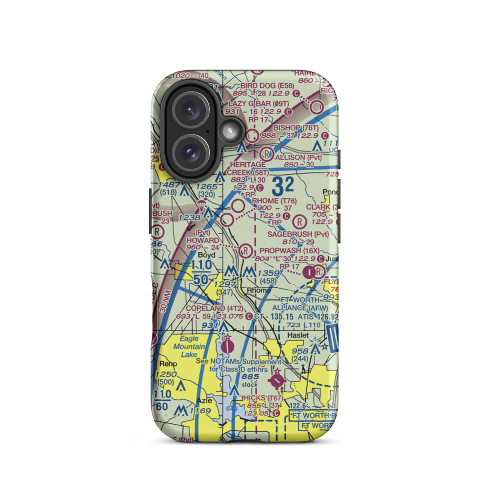 Howard Field (TA02) VFR Sectional  Tough iPhone Case iPhone 16 model shown