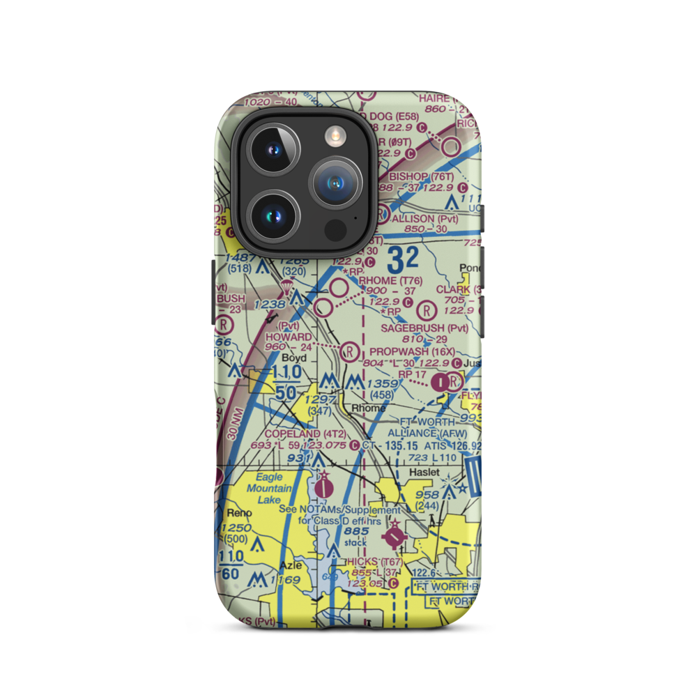 Howard Field (TA02) VFR Sectional  Tough iPhone Case iPhone 16 Pro model shown
