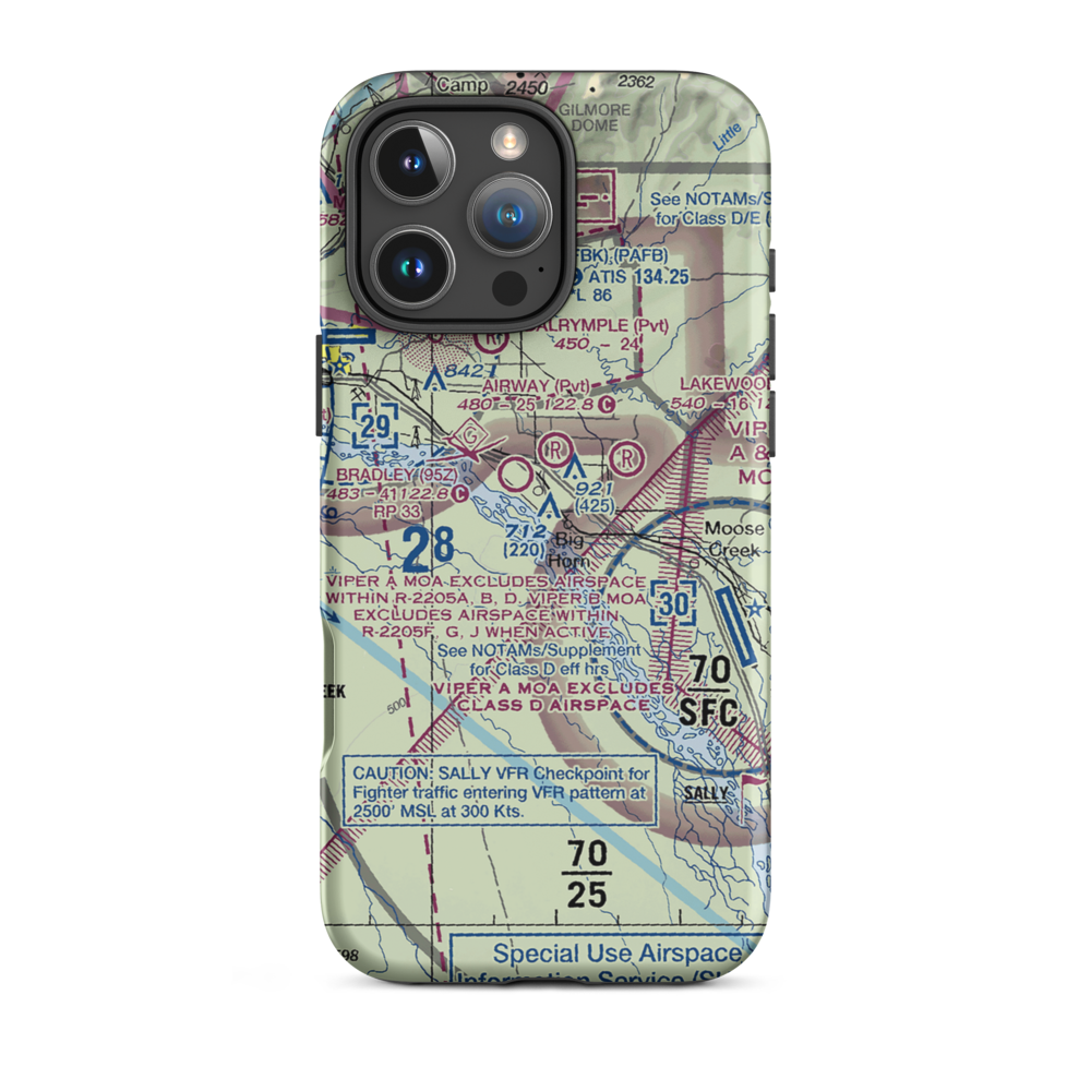 Howards Airport (5AK2) VFR Sectional  Tough iPhone Case iPhone 16 Pro Max model shown