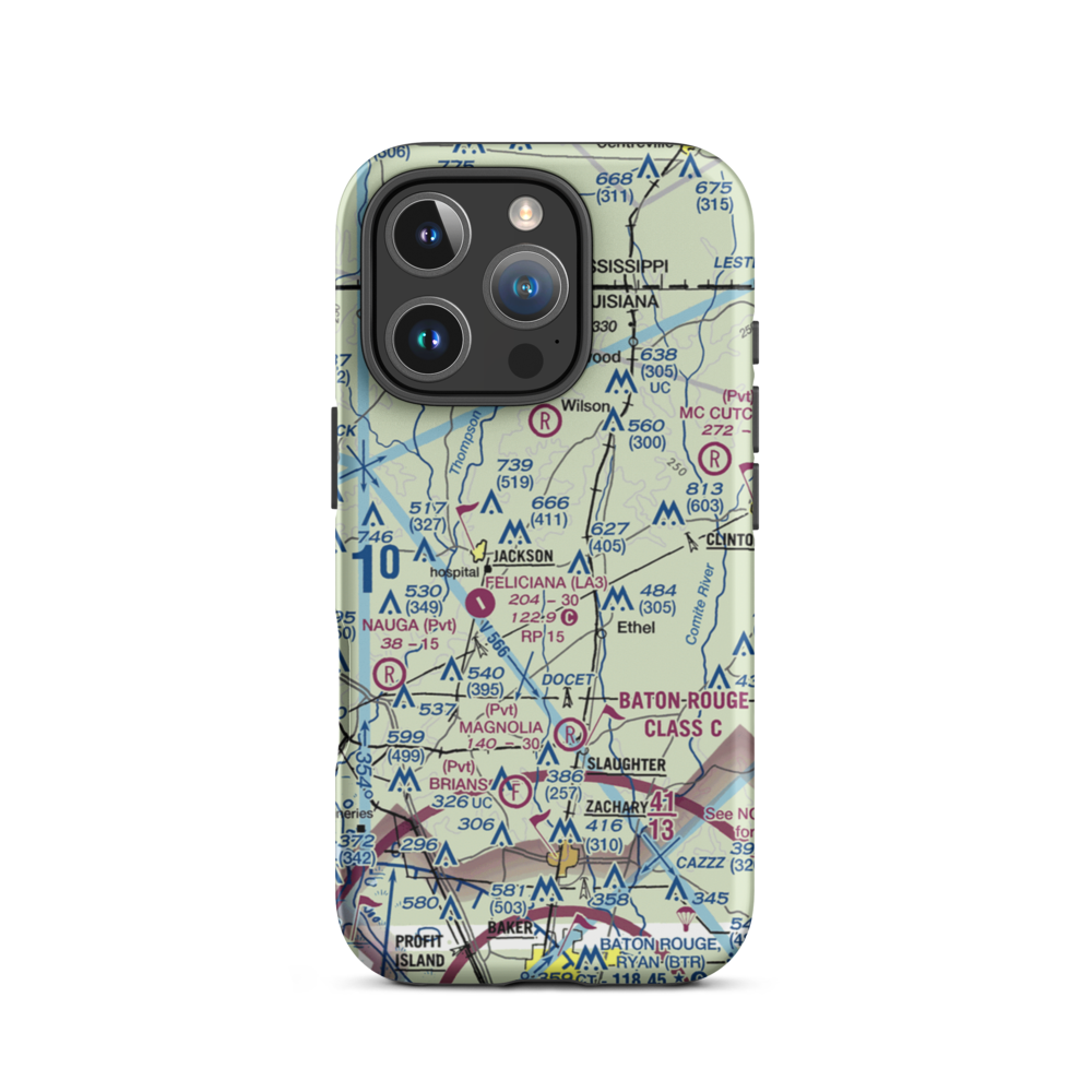 Howell 1 Airport (2LA6) VFR Sectional  Tough iPhone Case iPhone 16 Pro model shown