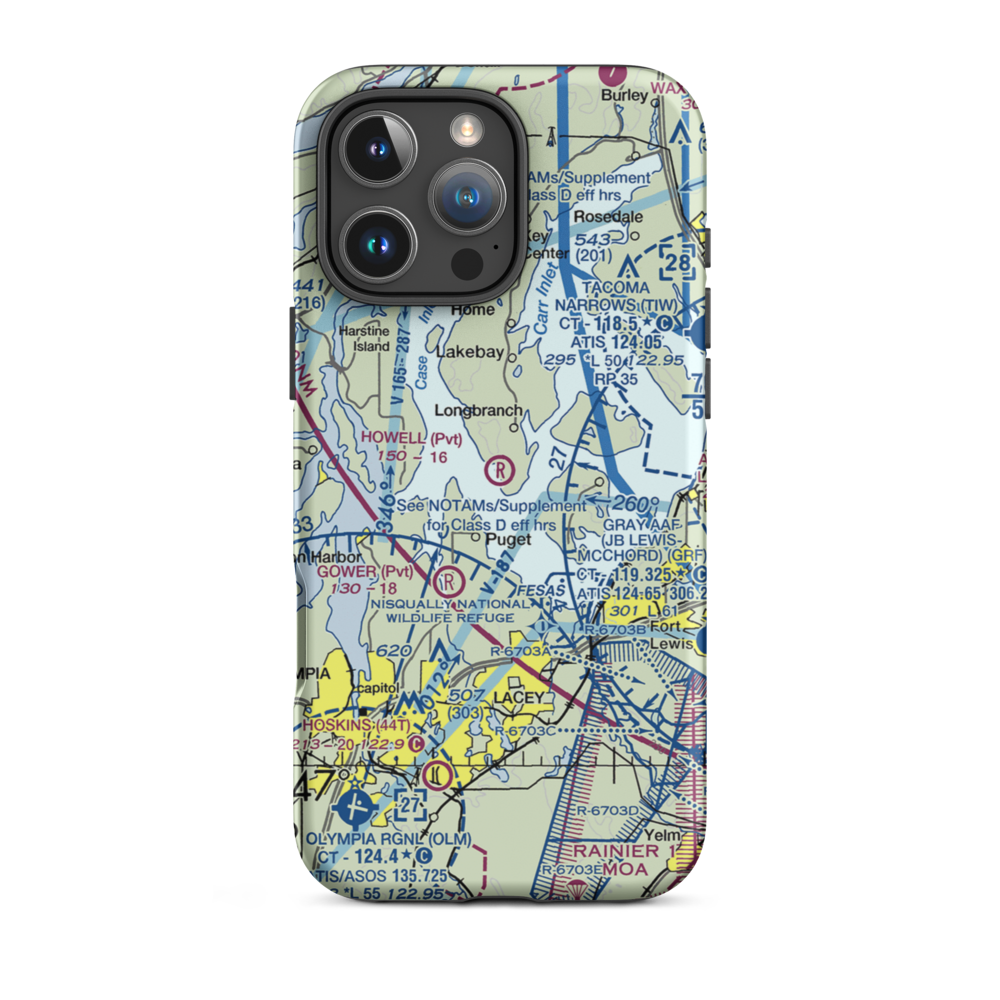 Howell Airport (00WA) VFR Sectional  Tough iPhone Case iPhone 16 Pro Max model shown