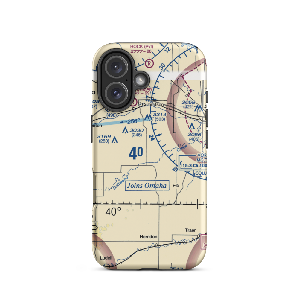 Hoyt Airport (19NE) VFR Sectional  Tough iPhone Case iPhone 16 model shown