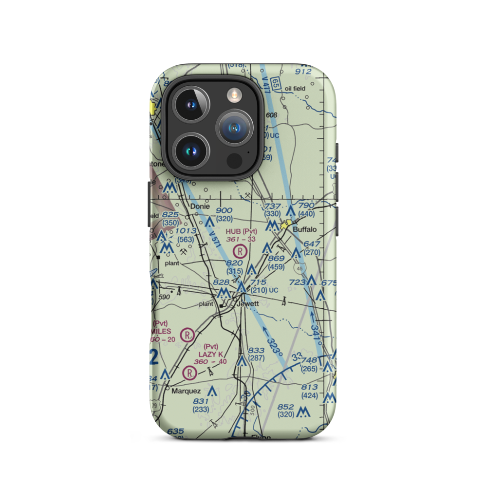 Hub Field (8TX0) VFR Sectional  Tough iPhone Case iPhone 16 Pro model shown