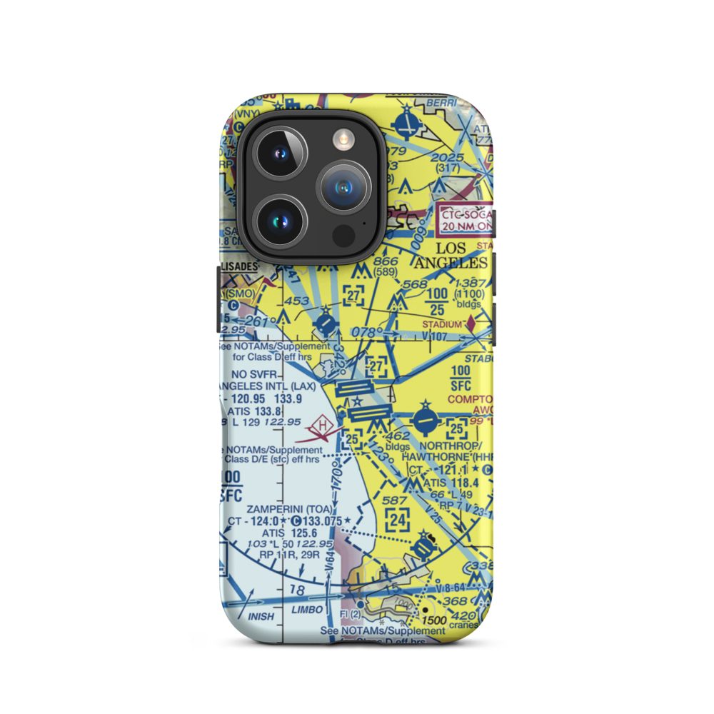 Hughes Airport (CVR) VFR Sectional  Tough iPhone Case iPhone 16 Pro model shown