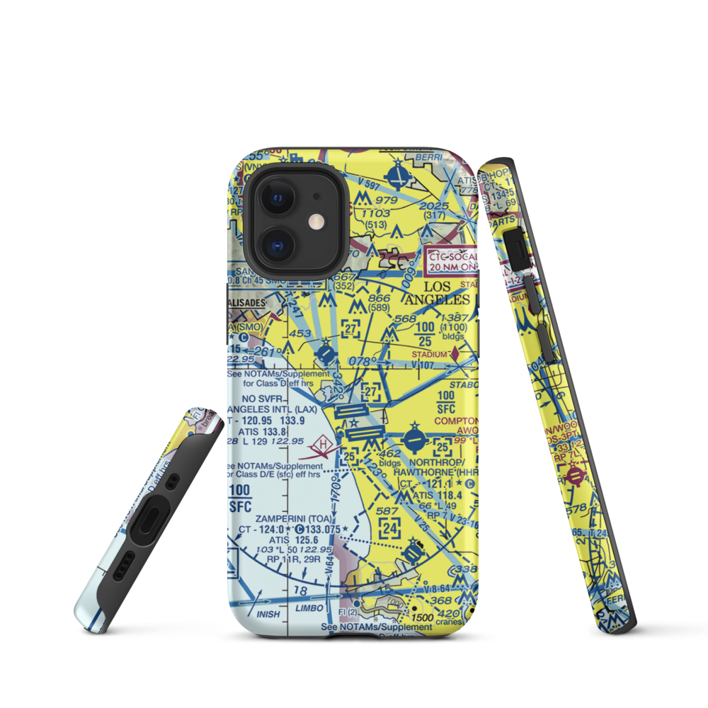Hughes Airport (CVR) VFR Sectional  Tough iPhone Case iPhone 12 mini model shown