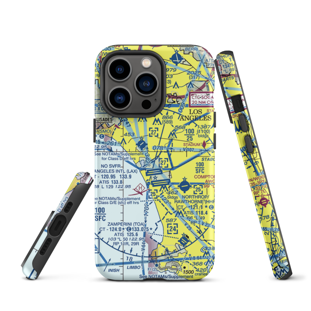 Hughes Airport (CVR) VFR Sectional  Tough iPhone Case iPhone 13 Pro model shown