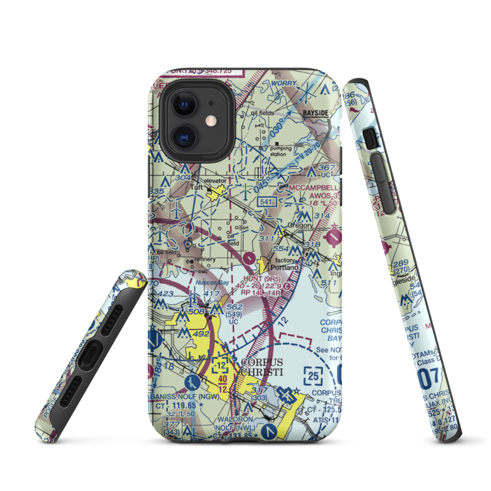 Hunt Airport (9R5) VFR Sectional  Tough iPhone Case iPhone 11 model shown