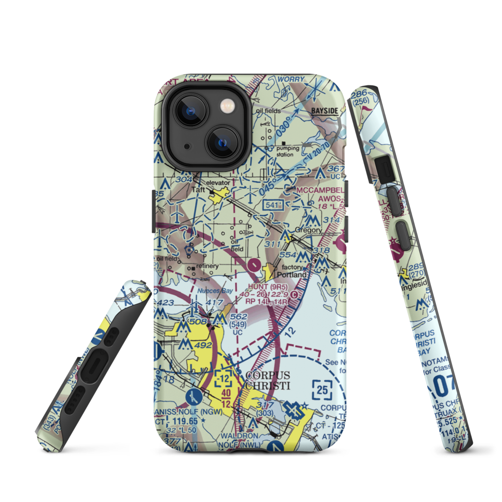 Hunt Airport (9R5) VFR Sectional  Tough iPhone Case iPhone 14 model shown