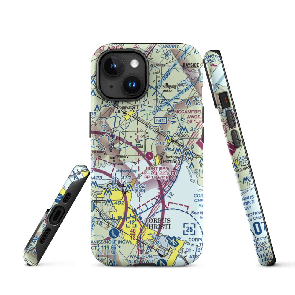 Hunt Airport (9R5) VFR Sectional  Tough iPhone Case iPhone 15 model shown